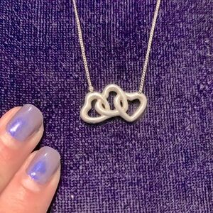 Tiffany & Co. Triple heart necklace with pendant Sterling Silver